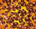 3D red coloured spheres Royalty Free Stock Photo