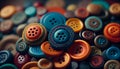 Lots of different buttons close-up Royalty Free Stock Photo
