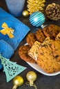 Lots of different homemade cookies for the Christmas holidays