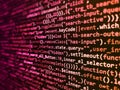 Lots of digits on the computer screen. Binary computer code background, abstract. Database bits access stream visualisation. Royalty Free Stock Photo