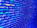 Lots of digits on the computer screen. Php language and coding function developer. Abstract information digital technology modern Royalty Free Stock Photo