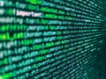 Lots of digits on the computer screen. Php language and coding function developer. Abstract information digital technology modern Royalty Free Stock Photo