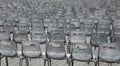 lots of empty chairs without people before the event Royalty Free Stock Photo