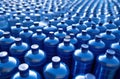 lots of empty plastic water bottles, view top, industrial pattern Royalty Free Stock Photo