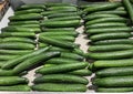 Lots of food on the counter in the supermarket. Vegetables, fruits. View from above Royalty Free Stock Photo