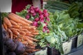 Lots of Fresh Carrots and Beets at a Market Royalty Free Stock Photo