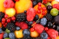Lots of fresh different berries Royalty Free Stock Photo
