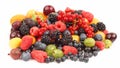 Lots of fresh different berries. healthy and vitamin food Royalty Free Stock Photo
