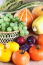 Lots fruits vegetables squash bunch Royalty Free Stock Photo