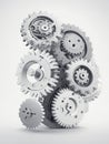 Lots of Gears On a Nice White Background