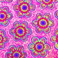 A background of patterned daisy shapes. Royalty Free Stock Photo