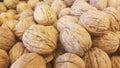 Lots of inshell walnuts texture Royalty Free Stock Photo