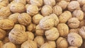 Lots of inshell walnuts texture Royalty Free Stock Photo