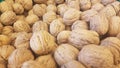 Lots of inshell walnuts texture Royalty Free Stock Photo