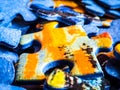 Lots of jigsaw puzzle pieces macro Royalty Free Stock Photo