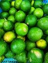 Lots of limes in the traditional markets of Kendari City, Indonesia