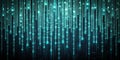 Lots of Matrix Binary Code Random Number Falling Background AI Generative