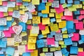 Lots of messages on colorful notes in central Stockholm from people paying respect to the victims in the terror attack