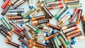 Lots of mix of AA and mini batteries. Batteries for devices. Alkaline batteries GP super, GP ultra, Duracell, Kodak, Toshiba,