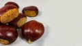 Lots of Parede class chestnuts isolated with white background Royalty Free Stock Photo