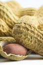 Lots of peanuts - cracked nut - close up view Royalty Free Stock Photo