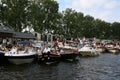 Lots of people in boats during Sail Amsterdam
