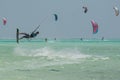 Many people go Kitesurfing on Zanzibar. Tanzania