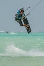 Many people go Kitesurfing on Zanzibar. Tanzania