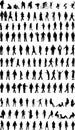 Lots of people silhouettes Royalty Free Stock Photo