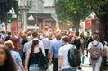 Lots of people walking in Oxford street, the main destination of Londoners for shopping. Modern life concept. London Royalty Free Stock Photo