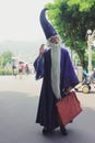 Dumbledore person in Harry potter story at Disneyland, Hongkong - 20 Sep 2014