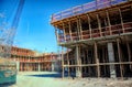 Structural Concrete Shoring on a Commercial Construction Project Royalty Free Stock Photo