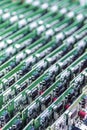 Lots of Printed Circuit Boards With Mounted and Soldered Components Royalty Free Stock Photo