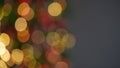 Lots of red,gold and white sparkling lights on christmas tree,bokeh background.Beautiful shiny blurred new year background,holiday Royalty Free Stock Photo