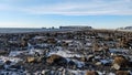 Rocky beach in winter in Iceland
