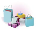 Lots of shopping or gifts Royalty Free Stock Photo