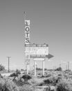 Lots sign in the abandoned town of Mortmar, on the Salton Sea, California