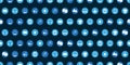 Lots of Simple Blue Retro Style Round Technology Icons Pattern on Dark Blue Background - Design Set, Seamless Texture for IT Royalty Free Stock Photo