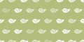 Lots of Simple Green and White Flying Bird Shapes Pattern, Wide Scale Seamless Texture on Green Background - Minimalist Design Royalty Free Stock Photo