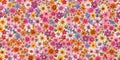 Lots of symmetrical repeating identical small flower pattern seamless background AI Generative