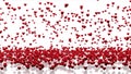 Lots of Tiny Red Hearts Raining which disappear at the end