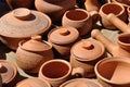 Ukrainian handmade clay pottery production