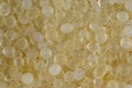 Lots of transparent round-shaped granules close-up.Texture or background