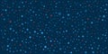 Lots of Various Dark Blue Randomly Placed, Sized and Oriented Squares, Spots, Hexagons and Triangles Pattern