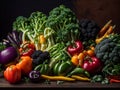 Lots of Very Beautiful Vegetables, Nature Background