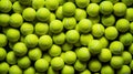 Lots of vibrant tennis balls, pattern of new tennis balls for background Royalty Free Stock Photo