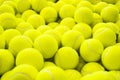 Lots of vibrant tennis balls, pattern of new tennis balls Royalty Free Stock Photo