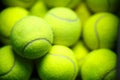 Lots of vibrant tennis yellow balls Royalty Free Stock Photo