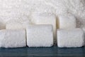 Lots of white sugar with some lumps Royalty Free Stock Photo