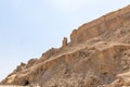 Lots  wife - Eshet Lot is a rock salt column on Mount Sodom - Sdom - on coast of Dead Sea in Israel. Reminiscent of shape of a Royalty Free Stock Photo